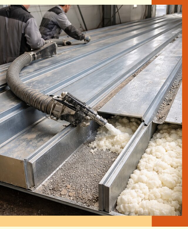 Заполнение пустот кровельных панелей в Михайловке от 7320 руб. под ключ | ТепломастерМхл