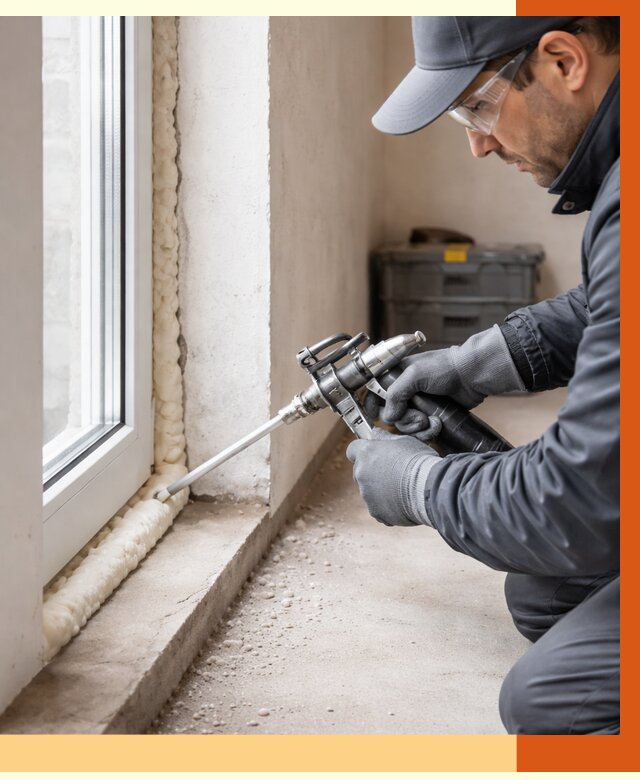 Герметизация стыков ППУ в Михайловке от 1678 руб. за м2 — утепление примыканий под ключ | ТепломастерМхл