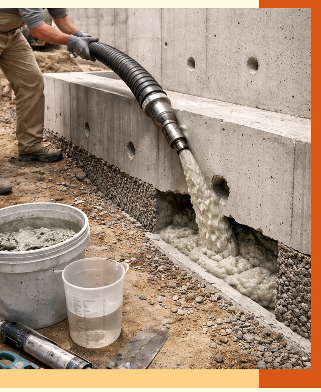 Заполнение полостей фундамента в Михайловке от 6914 руб. под ключ | ТепломастерМхл