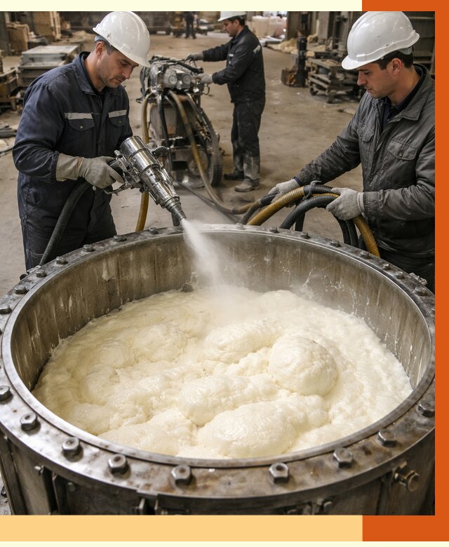 Заливка ППУ в емкости в Михайловке от 7371 руб. — утепление емкости под ключ | ТепломастерМхл