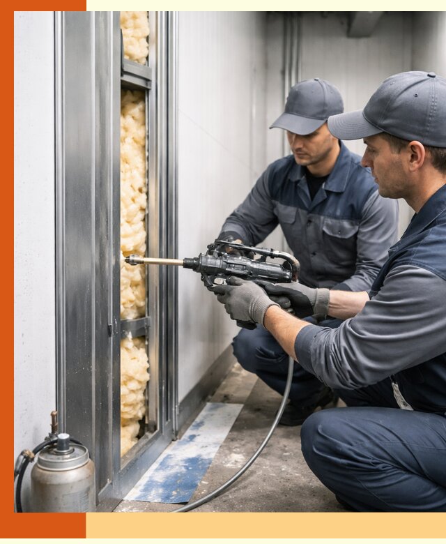 Заполнение пустот холодильных панелей в Михайловке специализированной пеной