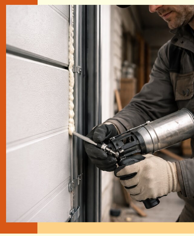 Заполнение пустот ворот в Михайловке профессионально и герметично