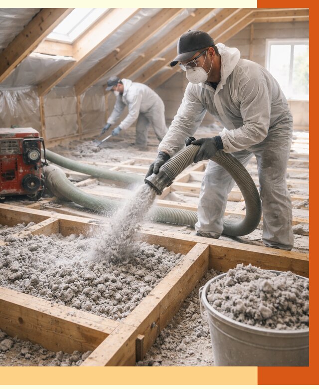 Утепление эковатой в Михайловке от 2999 руб./м2 — монтаж и задувка | ТепломастерМхл