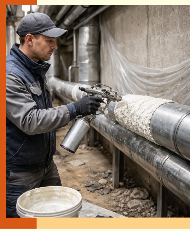 Утепление труб жидкой теплоизоляцией в Михайловке