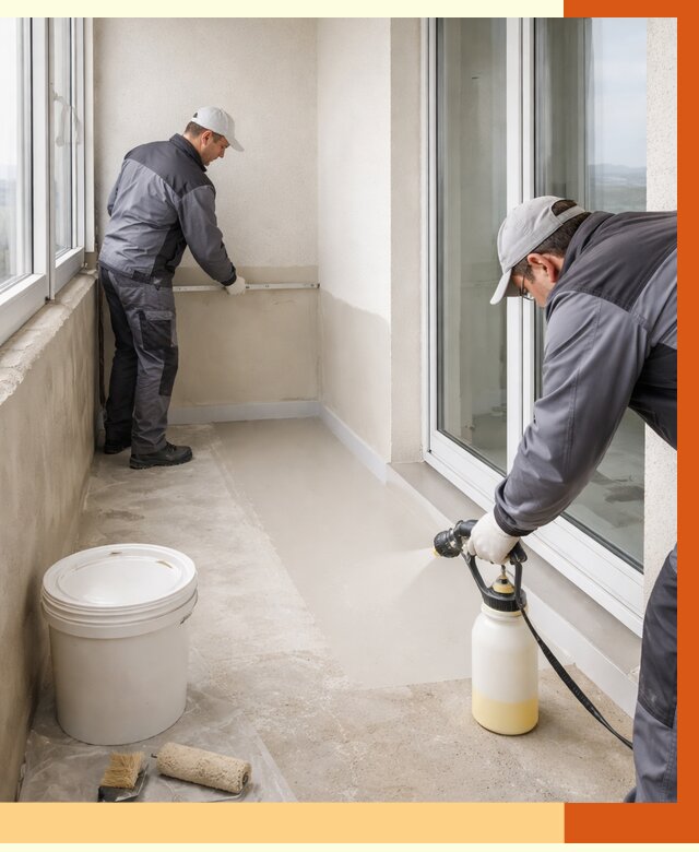 Утепление балкона жидкой теплоизоляцией в Михайловке от 5846 руб./м2 | ТепломастерМхл