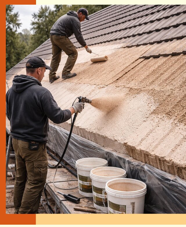 Утепление кровли жидкой пробкой в Михайловке для домов и зданий