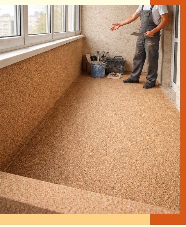 Утепление балкона жидкой пробкой в Михайловке от 3711 руб/м² под ключ | ТепломастерМхл