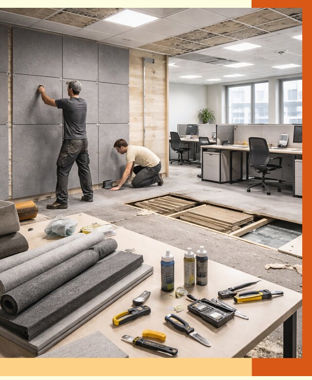 Профессиональная шумоизоляция офиса в Михайловке от 6863 руб. за м2 | ТепломастерМхл