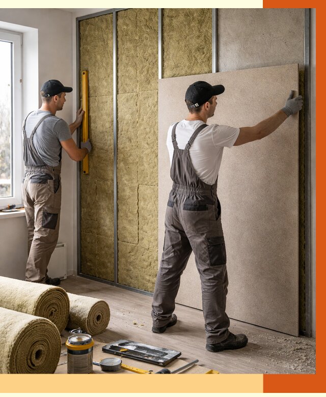 Шумоизоляция стен в Михайловке от 4575 руб/м2 — звукоизоляция стен под ключ | ТепломастерМхл