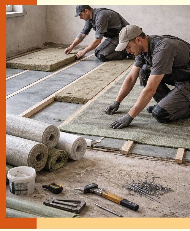 Шумоизоляция пола в Михайловке — профессиональная звукоизоляция помещений