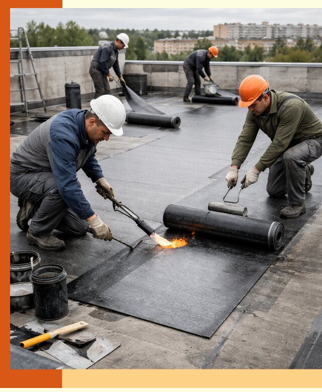 Профессиональная гидроизоляция плоской кровли в Михайловке