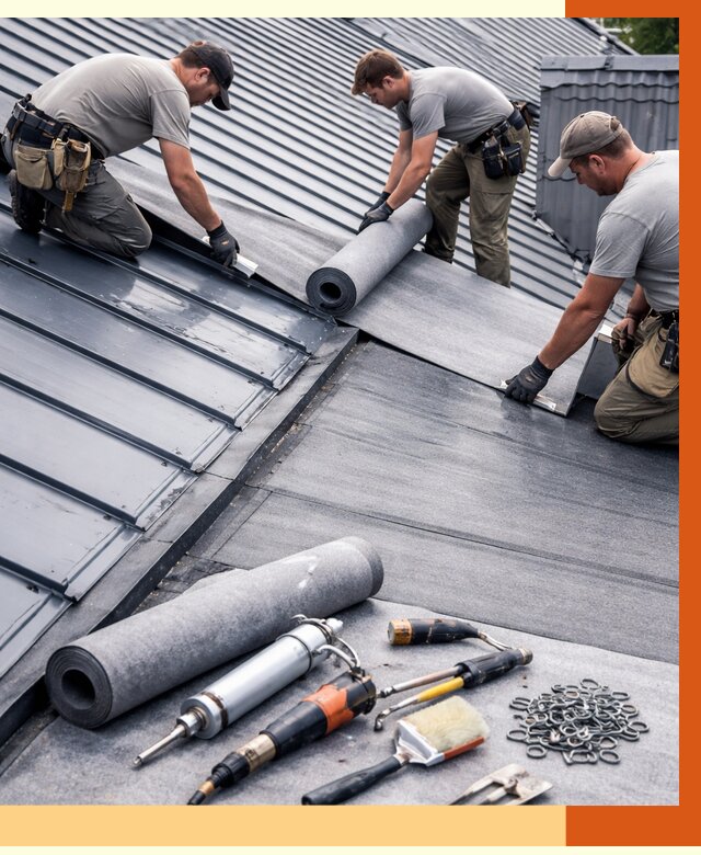 Гидроизоляция металлической кровли полимочевиной в Михайловке от 8642 руб. | ТепломастерМхл