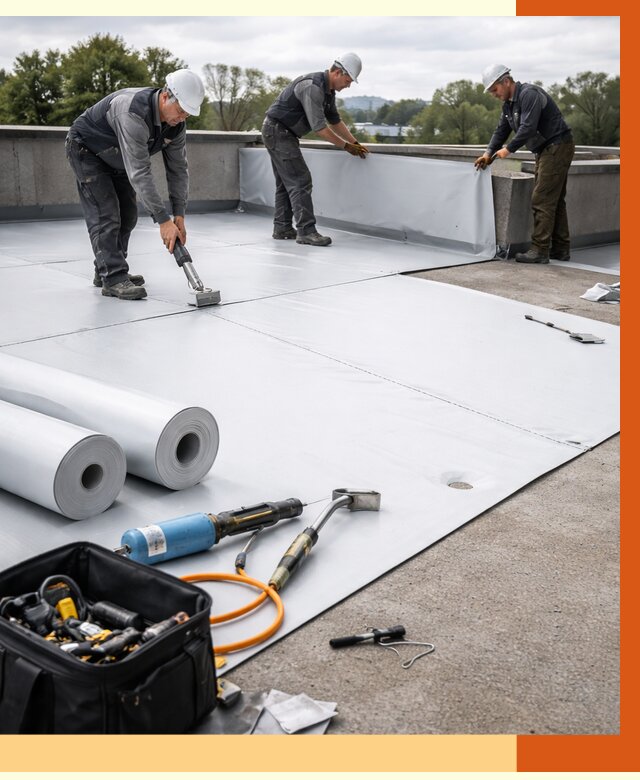 Гидроизоляция мембранной кровли в Михайловке от 7625 руб./м² — профессионально | ТепломастерМхл