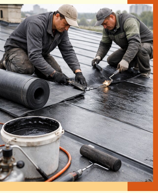 Гидроизоляция фальцевой кровли в Михайловке от 7625 руб. под ключ | ТепломастерМхл