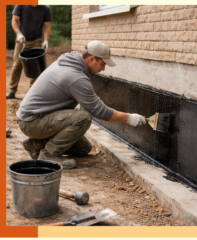 Гидроизоляция цоколя домов и зданий в Михайловке эффективными методами