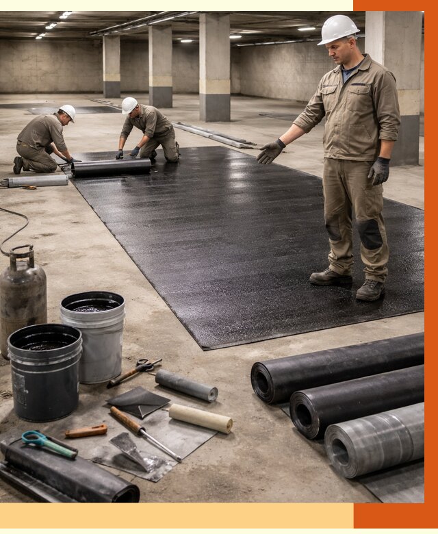 Гидроизоляция паркинга в Михайловке от 1220 руб/м² — профессиональная защита | ТепломастерМхл