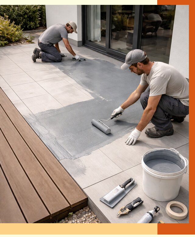 Гидроизоляция террасы в Михайловке под ключ от 7625 руб./м² | ТепломастерМхл