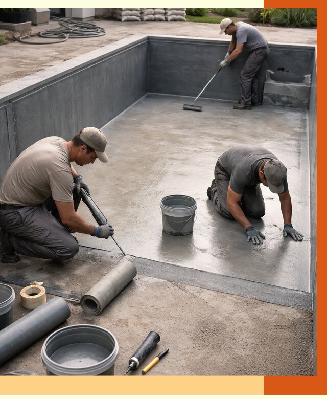 Профессиональная гидроизоляция бассейна в Михайловке от 6609 руб. за м2 | ТепломастерМхл