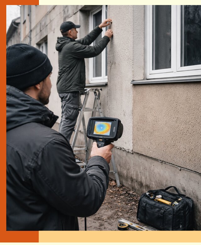 Тепловизионное обследование фасада в Михайловке для выявления дефектов