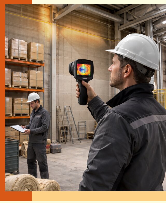 Тепловизионное обследование склада и выявление утечек в Михайловке