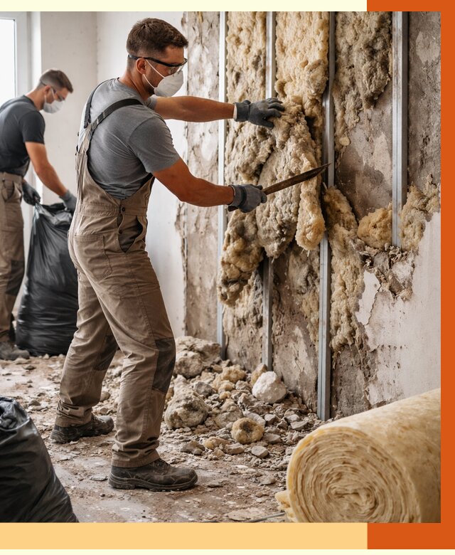 Демонтаж старого утеплителя в Михайловке от 3558 руб. — работы под ключ | ТепломастерМхл