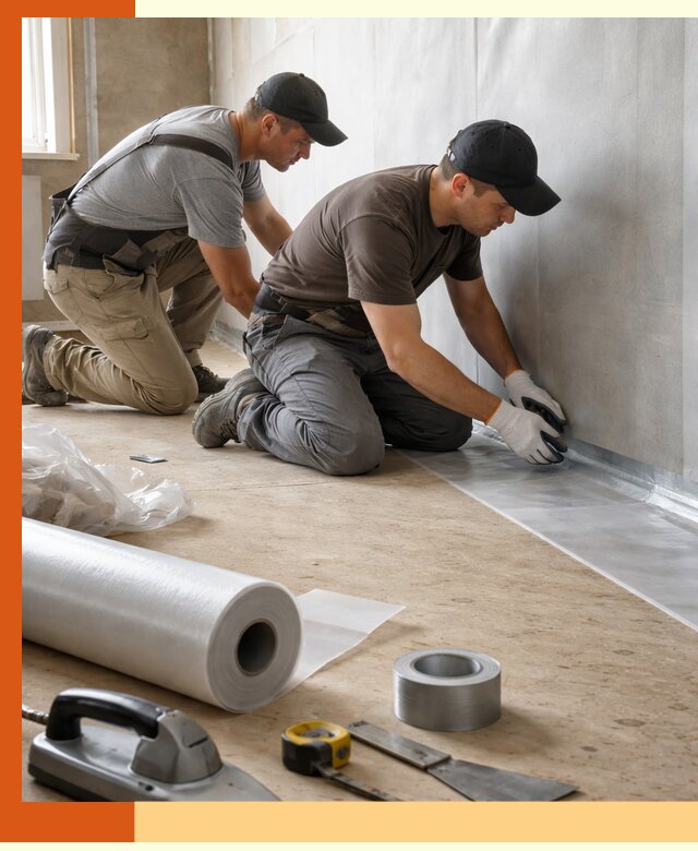 Монтаж пароизоляции для дома и помещений в Михайловке