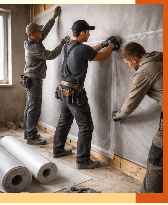 Монтаж ветроизоляции в Михайловке от 4575 руб./м2 — профессионально | ТепломастерМхл