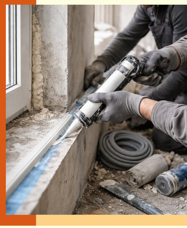 Герметизация стыков и примыканий зданий в Михайловке