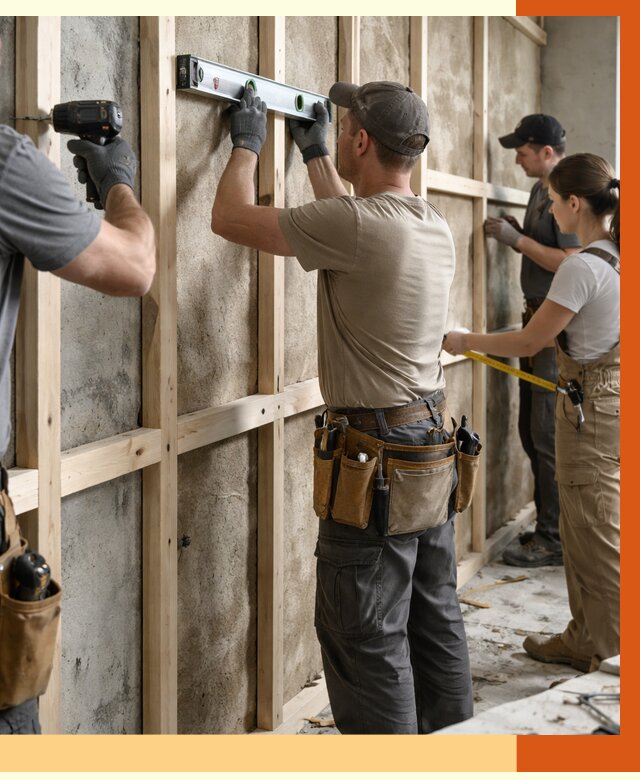 Монтаж обрешетки под утепление в Михайловке от 1169 руб/м² | Заказать у ТепломастерМхл